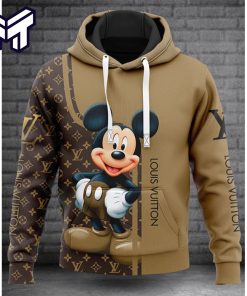 LOUIS VUITTON Brown MICKEY MOUSE Unisex HOODIE 3D For Women and Men