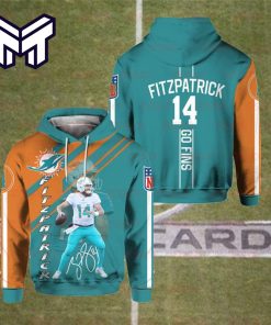 14 Ryan Fitzpatrick Miami Dolphins 3D Hoodie All Over Printed Gift For Men Women