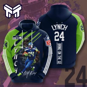24 Lynch Bring On The 12 Seattle Seahawks 3D Hoodie All Over Print Gift For Men Women