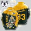 Aaron Jones Green Bay Packers 3D Hoodie All Over Print 3D Hoodie,3D T-Shirt,Zip 3D Hoodie