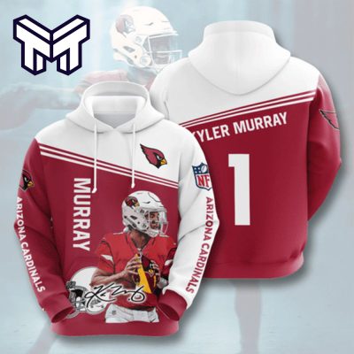 Arizona Cardinals 1 Kyler Murray Signature 3D Hoodie All Over Print Best Gift For Man Woman