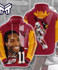 Arizona Cardinals 11 Larry Fitzgerald Signature 3D Hoodie All Over Print Best Gift For Man Woman