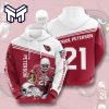 Arizona Cardinals 21 Peterson Signature 3D Hoodie All Over Print Best Gift For Man Woman