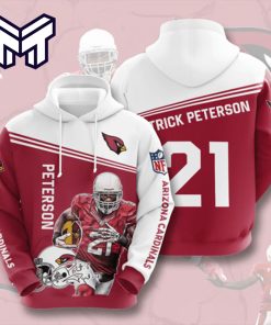 Arizona Cardinals 21 Peterson Signature 3D Hoodie All Over Print Best Gift For Man Woman