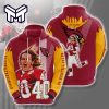 Arizona Cardinals 40 Tillman Signature Rise Up Red Sea 3D Hoodie All Over Print