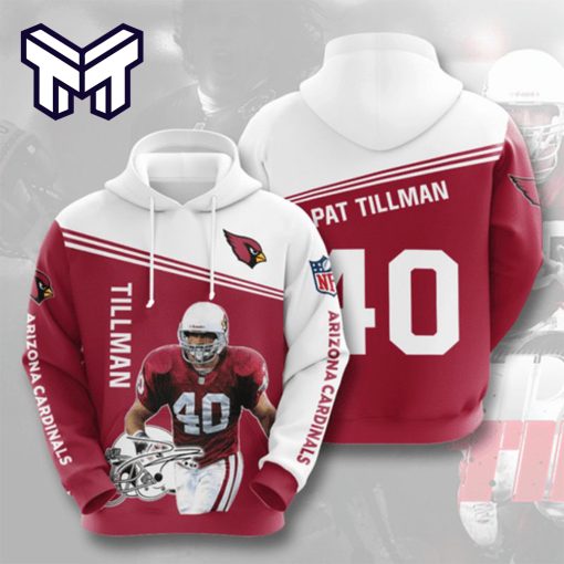 Arizona Cardinals 40 Tillman Signature 3D Hoodie All Over Print Best Gift For Man Woman