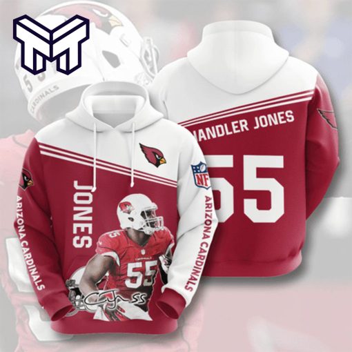 Arizona Cardinals 55 Jones Signature 3D Hoodie All Over Print Best Gift For Man Woman