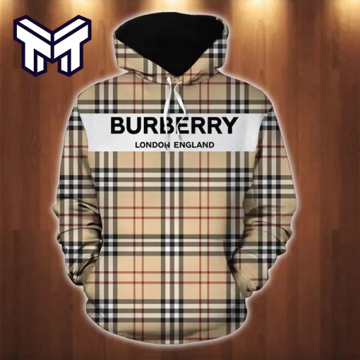 Burberry 3D Hoodie For Men Women Luxury Brand Burberry Zip Hoodie