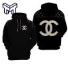 Chanel Black 3D Hoodie For Men Women Luxury Brand Chanel Black Zip Hoodie