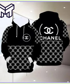 Chanel Black 3D Hoodie For Men Women Luxury Brand Chanel Black Zip Hoodie Chanel Hoodie