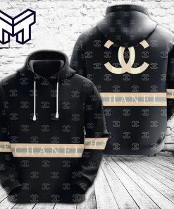 Chanel Black 3D Hoodie For Men Women Luxury Brand Chanel Hoodie Chanel Black Zip Hoodie