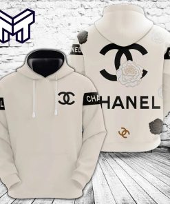 Chanel White 3D Hoodie For Men Women Luxury Brand Chanel White Zip Hoodie