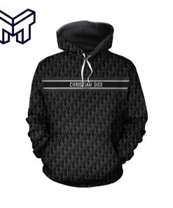 Dior Black 3D Hoodie For Men Women Luxury Brand Dior Black Zip Hoodie