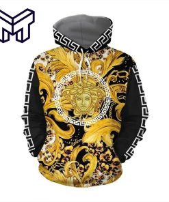 Gianni Versace Black Gold 3D Hoodie For Men Women Luxury Brand Gianni Versace Black Gold Zip Hoodie