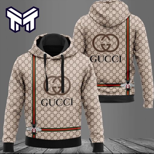 Gucci Bee Beige Luxury Unisex Hoodie Luxury Brand Outfit Best Gift For Man Woman