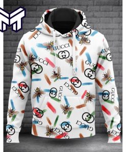 Gucci Bees White Fashion Luxury Brand Hoodie Best Gift For Man Woman