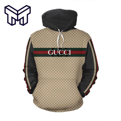 Gucci Beige Black Luxury Brand Premium Hoodie Best Gift For Man Woman