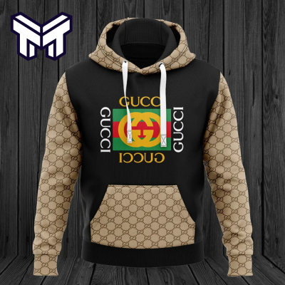 Gucci Black Beige Luxury Brand Premium Hoodie Best Gift For Man Woman