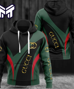 Gucci Dark Green Golden Logo Luxury Brand Premium Hoodie Best Gift For Man Woman