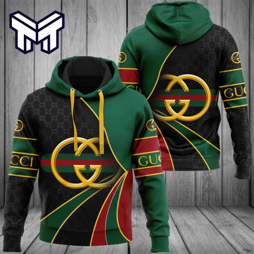 Gucci Green Red Golden Logo Luxury Brand Premium Hoodie Best Gift For Man Woman