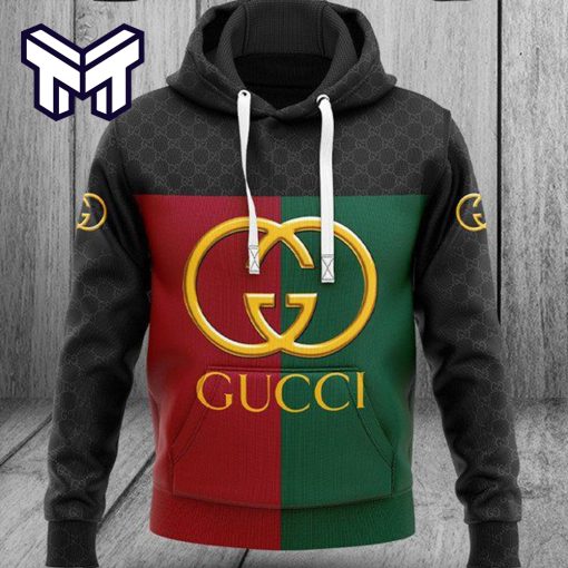 Gucci Red Green Golden Logo Fashion Luxury Brand Hoodie Best Gift For Man Woman