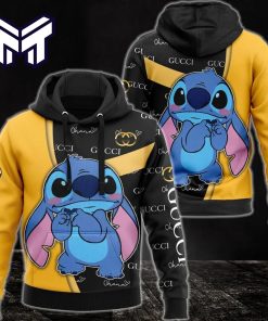 Gucci Stitch 3D Hoodie Gift For Men Women Luxury Brand Gucci Stitch Zip Hoodie Disney Gifts