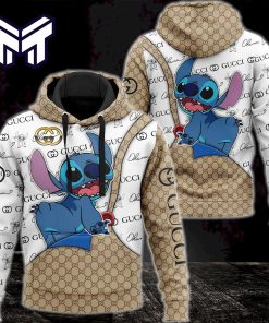 Gucci Stitch 3D Hoodie Luxury Brand Gucci Stitch Zip Hoodie Gift For Men Women Disney Gifts