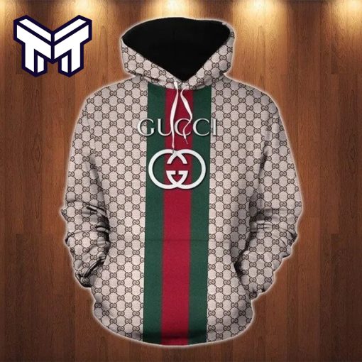 Gucci Stripe 3D Hoodie For Men Women Luxury Brand Gucci 3D Hoodie Gucci Stripe Zip Hoodie