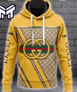 Gucci Yellow Pattern Fashion Luxury Brand Hoodie Best Gift For Man Woman