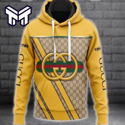 Gucci Yellow Pattern Fashion Luxury Brand Hoodie Best Gift For Man Woman