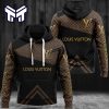 Louis Vuitton Black & Brown 3D Hoodie LV Hoodie Louis Vuitton Zip Hoodie Luxury Hoodie Clothing Clothes Outfit Gift For Man Woman