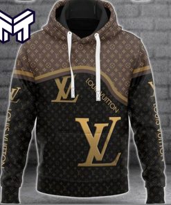 Louis Vuitton Black Brown Fashion Luxury Brand Hoodie Best Gift For Man Woman