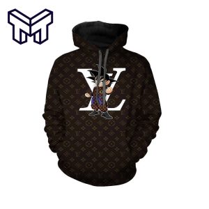 Louis Vuitton Black & Brown 3D Hoodie LV Hoodie Louis Vuitton Zip Hoodie  Luxury Hoodie Clothing Clothes Outfit Gift For Man Woman - Muranotex Store