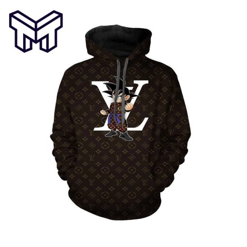 Louis Vuitton Black Songoku Hoodie Luxury Brand Clothing Clothes Outfit Best Gift For Man Woman