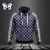 Louis Vuitton Blue 3D Hoodie LV 3D Hoodie Luxury Louis Vuitton Blue Zip Hoodie For Men Women