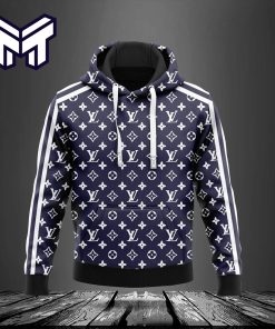 Louis Vuitton Blue 3D Hoodie LV 3D Hoodie Luxury Louis Vuitton Blue Zip Hoodie For Men Women