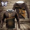 Louis Vuitton Brown 3D Hoodie LV 3D Hoodie Luxury Louis Vuitton Zip Hoodie For Men Women