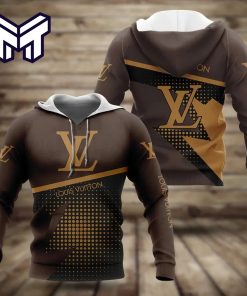 Louis Vuitton Brown 3D Hoodie LV 3D Hoodie Luxury Louis Vuitton Zip Hoodie For Men Women