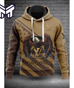 Louis Vuitton Brown Eagle Logo Fashion Luxury Brand Hoodie Best Gift For Man Woman