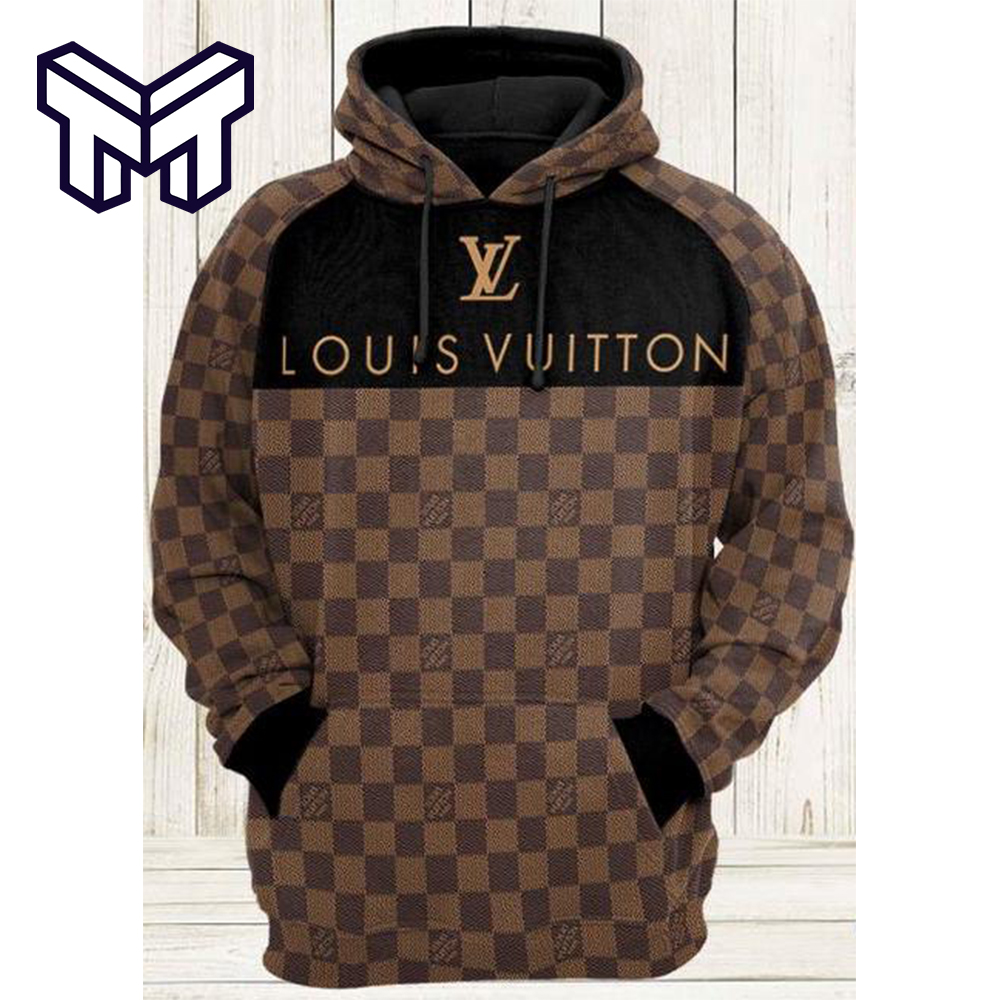 Louis Vuitton Brown Luxury 3D Hoodie Supreme LV Hoodie Gift For Men Women -  Family Gift Ideas That Everyone Will Enjoy