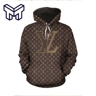 Louis Vuitton Brown Hoodie Luxury Brand Clothing Clothes Outfit Best Gift For Man Woman