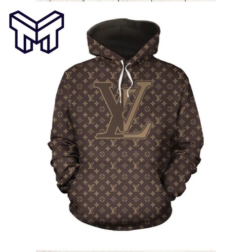 Louis Vuitton Brown Hoodie Luxury Brand Clothing Clothes Outfit Best Gift For Man Woman