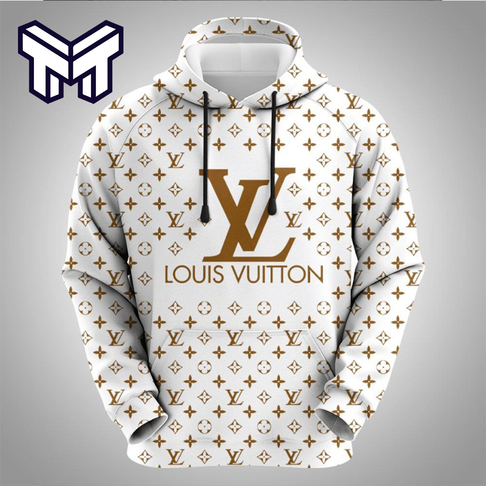 Louis Vuitton White Brown Polo Shirt Luxury Brand LV Clothing