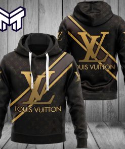 Louis Vuitton Dark Brown 3D Hoodie LV 3D Hoodie Luxury Clothing Gift For Men Women