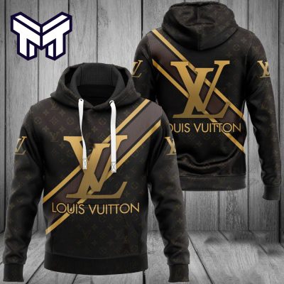 Louis Vuitton Dark Brown 3D Hoodie LV 3D Hoodie Luxury Clothing Gift For Men Women