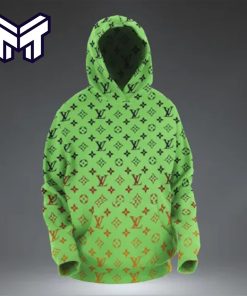 Louis Vuitton Green Hoodie Luxury Brand Clothing Clothes Outfits Best Gift For Man Woman