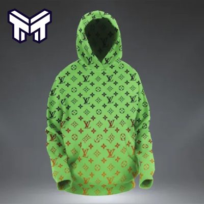 Louis Vuitton Green Hoodie Luxury Brand Clothing Clothes Outfits Best Gift For Man Woman