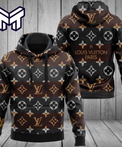 Louis Vuitton Grey Brown Fashion Luxury Brand Hoodie Best Gift For Man Woman