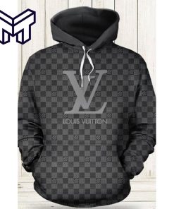 Louis Vuitton Grey Logo Fashion Luxury Brand Hoodie Best Gift For Man Woman