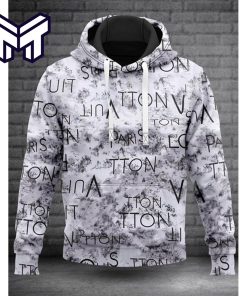 Louis Vuitton Grey Logo Fashion Luxury Brand Premium Hoodie Best Gift For Man Woman